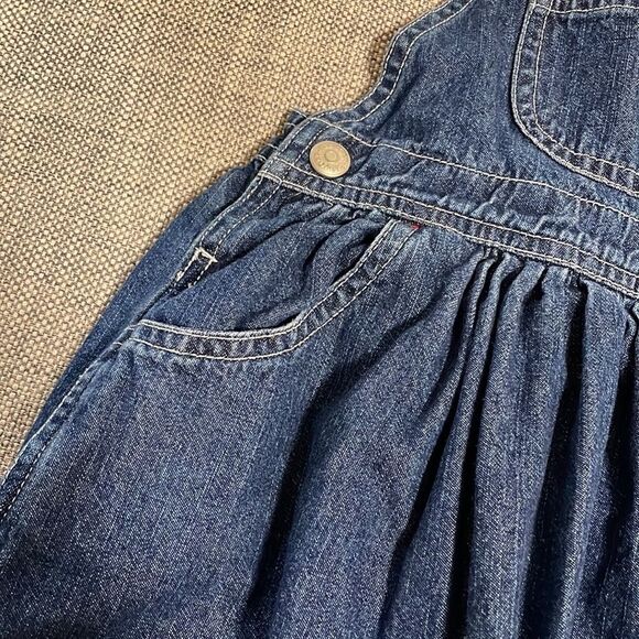 Gap Toddler Girl 2 years Girls Denim Dress Skirt Overalls Romper - Picture 4 of 10